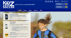 Desktop Screenshot of kidzlovesoccer.com